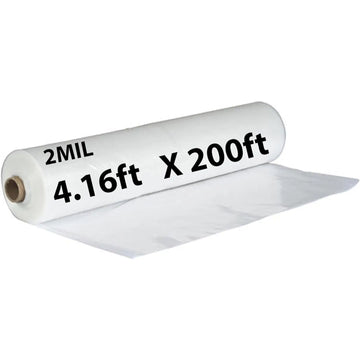 Clear Plastic Sheeting 2 mil 4.16ft X200ft